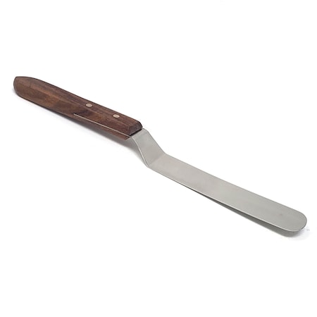 A2Z Scilab Wooden Handle Lab Spatula, 6 Offset Bayonet Blade, 10.4 Total Length A2Z-ZR-BWHS6